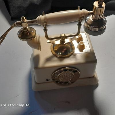 Sterling & Nobel wall clock - Audition telephone radio = and a Brownie Junior six - 16 camera