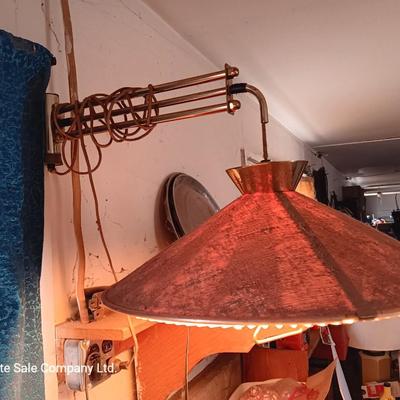 Mid Century Modern wall mount light with adjustable arm - UFO lamp