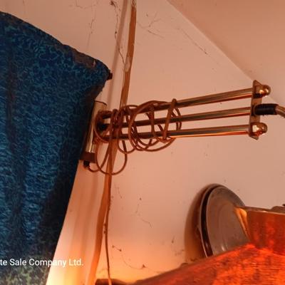 Mid Century Modern wall mount light with adjustable arm - UFO lamp