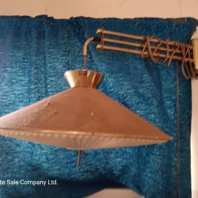 Mid Century Modern wall mount light with adjustable arm - UFO lamp