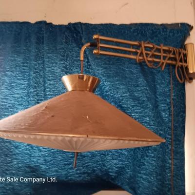 Mid Century Modern wall mount light with adjustable arm - UFO lamp