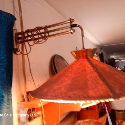 Mid Century Modern wall mount light with adjustable arm - UFO lamp