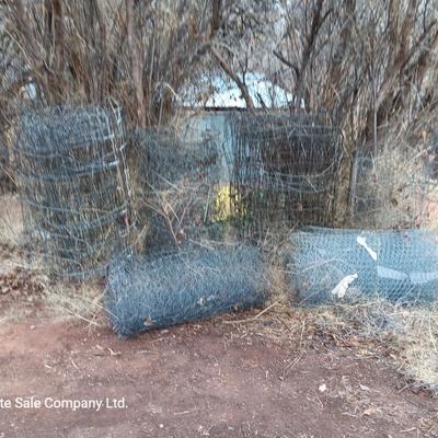 Partial Rolls of wire fencing - chicken wire - field fence