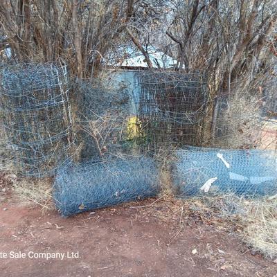 Partial Rolls of wire fencing - chicken wire - field fence