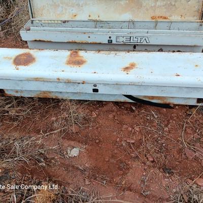 Three metal truck mount toolboxes Delta
