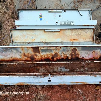 Three metal truck mount toolboxes Delta