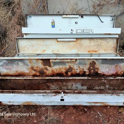 Three metal truck mount toolboxes Delta