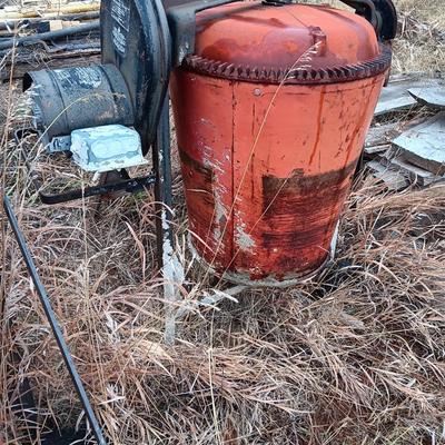 Two electric cement mixers