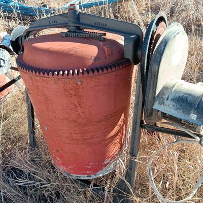 Two electric cement mixers