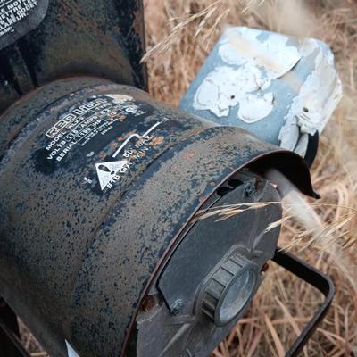 Two electric cement mixers