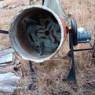 Two electric cement mixers