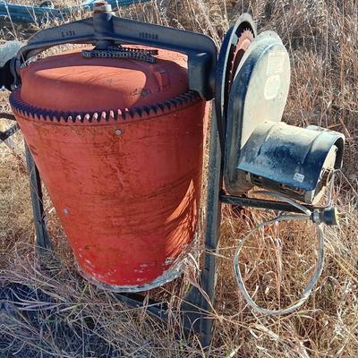 Two electric cement mixers