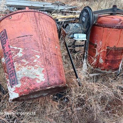 Two electric cement mixers