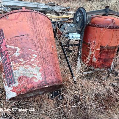 Two electric cement mixers