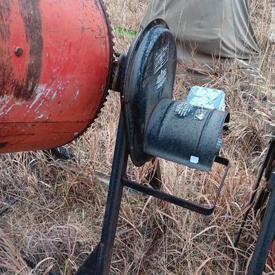 Two electric cement mixers