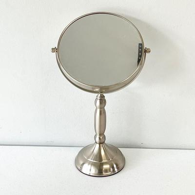 Double Sided Satin Nickel Vanity Mirror