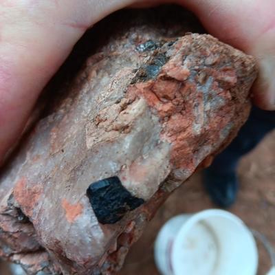 Collection of rocks some with Mica