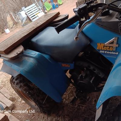 1986 Running Yamaha four-wheeler Moto 4 oil cooled 350cc