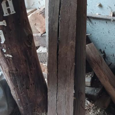Large stack of block lumber - mostly treated pieces