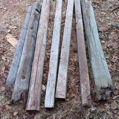 Wooden posts and timbers