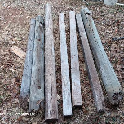 Wooden posts and timbers