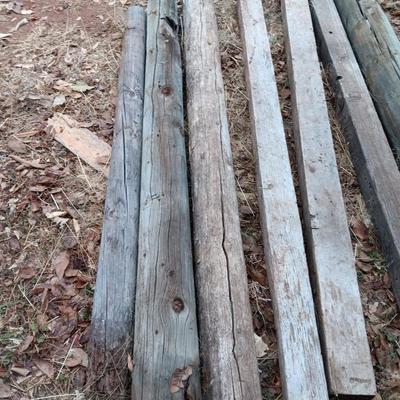 Wooden posts and timbers