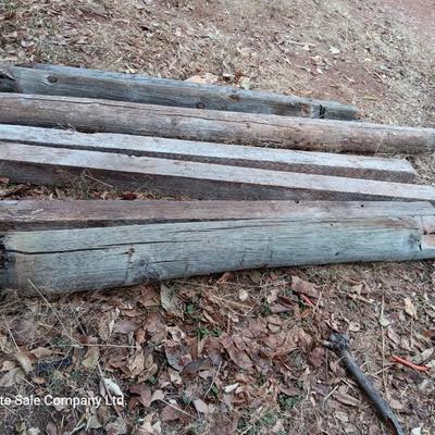 Wooden posts and timbers