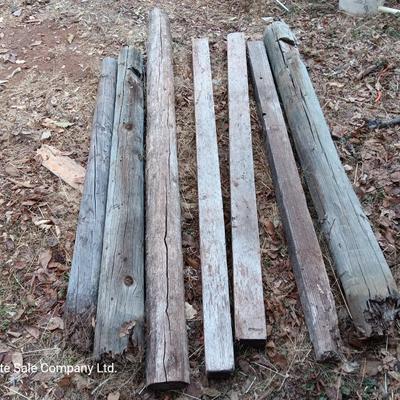 Wooden posts and timbers