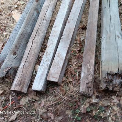 Wooden posts and timbers