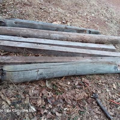Wooden posts and timbers