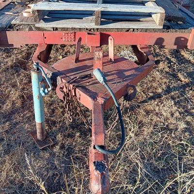 Steel framed flatbed trailer.