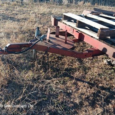 Steel framed flatbed trailer.