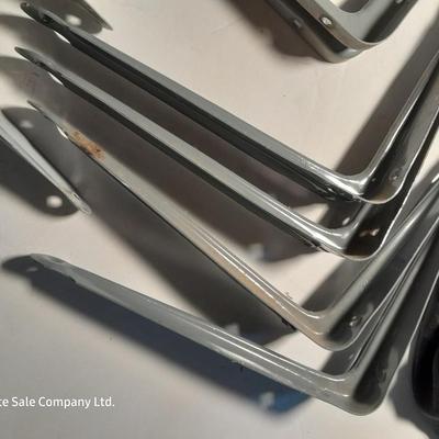 Variety of shelving brackets and home hardware