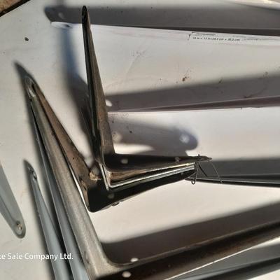 Variety of shelving brackets and home hardware