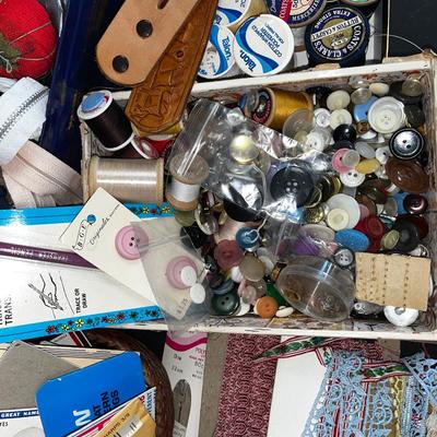 Sewing supplies, Vintage buttons