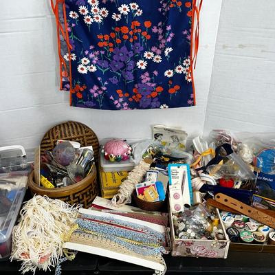 Sewing supplies, Vintage buttons