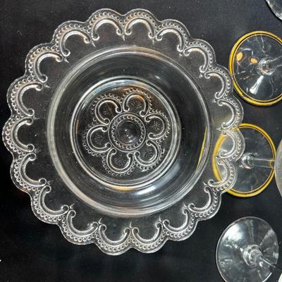 Goblets and pressed glass