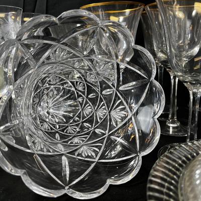 Goblets and pressed glass