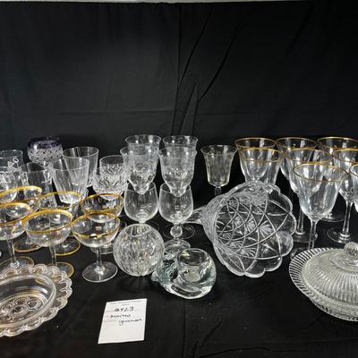 Goblets and pressed glass