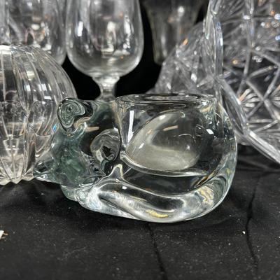 Goblets and pressed glass