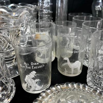 Vintage glassware and Novelty glasses