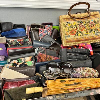 Handmade rattan vintage purse, glasses cases