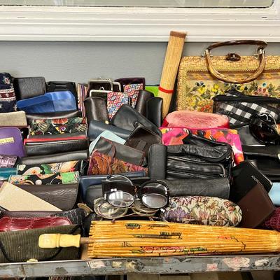 Handmade rattan vintage purse, glasses cases