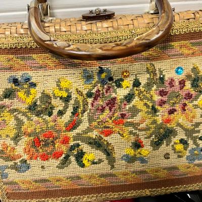Handmade rattan vintage purse, glasses cases