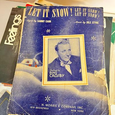 Lot of Antique & Vintage Piano Sheet Music
