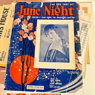 Lot of Antique & Vintage Piano Sheet Music