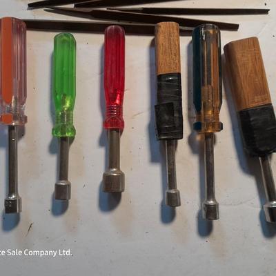 Variety of hand tools with Allen wrench sets