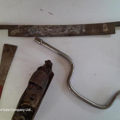 Vintage hand tools - Drill - planer - draw knife and more