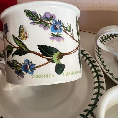 30 Pc. Lot Portmeirion Botanic Garden Tea Cups, Saucers, Ramekins