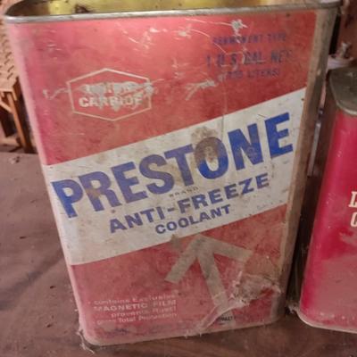 Vintage metal cans - Firestone anti-freeze - Nanke paint thinner and more